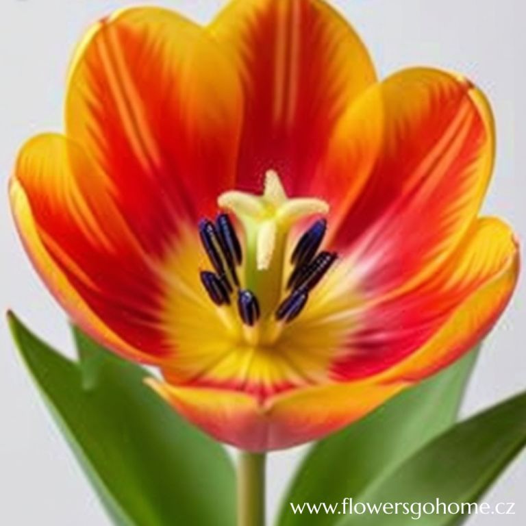 Rozkvetlý tulipán Praha